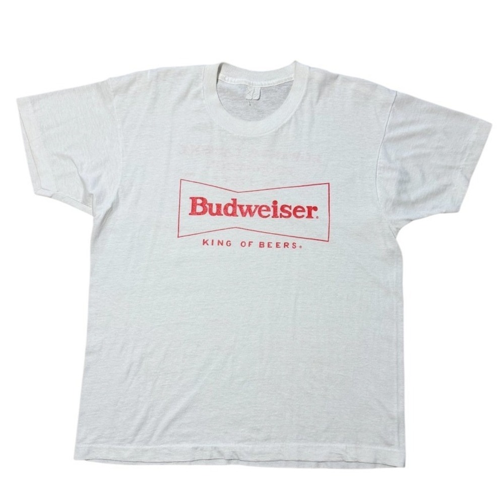 Vintage 80s Budweiser King of Beers Logo Promo USA Single Stitch Sponsor T-shirt